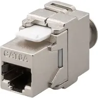 Goobay Keystone RJ45 | Cat6a S/FTP (Vlindertype, Zink)