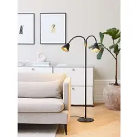 Halo Design Vloerlampe , Zwart, Woonkamer, Metaal