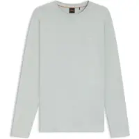 BOSS Heren Tacks Zilver T-shirt (L), Casual, Katoen, Lange mouwen 50512111