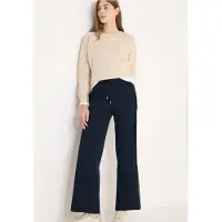 Cecil Dames Piqué broek met band - Blauw - XXXL