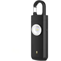INF Oplaadbaar 130dB Persoonlijk Veiligheidsalarm met LED-Licht - Anti-Wolf Nood Sleutelhanger Alarm