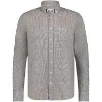 State of Art casual overhemd wit bruin geprint