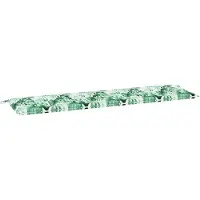 vidaXL Bank Kussen Oxford Stof Bladpatroon 180 x 50 x 3 cm