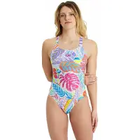 Arena Women's Swimsuit Swim Pro Back Allover White Multi Size: 40 | One-Pieces Outlet | Dames | Wit