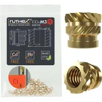 Ruthex M3 threaded insert for VORON – Rx-M3x5x4 - 100 pcs