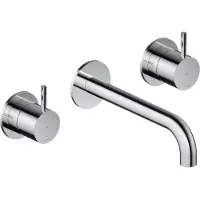 Hotbath Cobber 3-gats inbouw wastafelkraan 18cm chroom