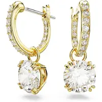 Swarovski Oorbellen goud / transparant