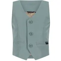 Le Chic Garcon gilet zachtgroen Jongens Polyester V-hals Effen - maat 146/152