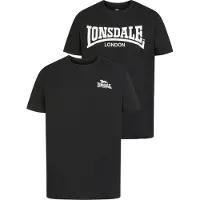 Lonsdale Shirt 'Piddinghoe' zwart / wit