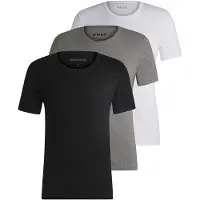 BOSS Shirt grijs gemêleerd / zwart / wit
