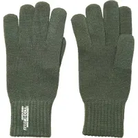 Jack & Jones Vingerhandschoenen 'CCOLL' donkergroen / wit
