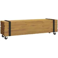 vidaXL TV Stand 110 x 30 x 30 cm Bruin Massief Teakhout