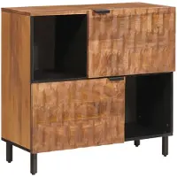 vidaXL Dressoir met opslag Acacia Bruine Afwerking 80 x 33 x 75 cm
