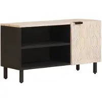 vidaXL TV Kast Witte Was Afwerking 80 x 33 x 46 cm Massief Mango Hout