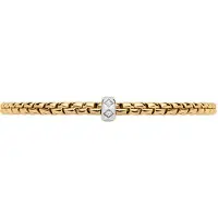 Fope Gioielli armband eka tiny flex it rhombus-zetting geelgoud maat m