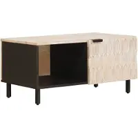 vidaXL Salontafel Wit 80 x 50 x 40 cm Massief Mango Hout