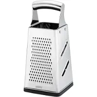 GEFU GRATO Blokrasp 24,5 cm – 4-in-1 – RVS – Inclusief Opvangbak en Antislipdeksel
