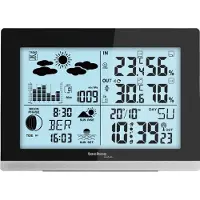 Technoline weerstation - WS 6762 - 158x113x40mm - zwart/zilver - met 1 buitensensor 30m - TL-WS6762