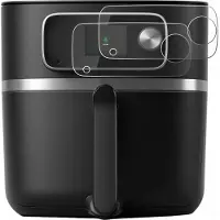 ScreenLeaf 2 Stuks Screenprotector voor Philips Airfryer HD9880/90 - Hoogwaardige Beschermfolie transparant