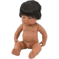 Miniland Latin American Baby Doll 38 Cm Zwart Kinderen