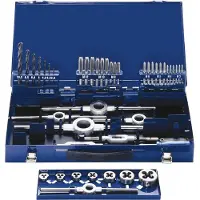 Eventus by Exact 10722 Schroefdraadsnijderset 43-delig HSS Metrisch M3, M4, M5, M6, M8, M10, M12
