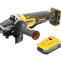 DeWalt DCG 406 N accu haakse slijper 18 V 125 mm borstelloos + 1x Powerstack accu 5,0 Ah - zonder oplader
