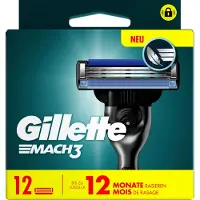 Gillette Mach 3 -Razor Blade Refills - Lange levensduur per mesje - Comfort dankzij glij-/lubricatiestrip - Drie scherp gestructureerde bladen