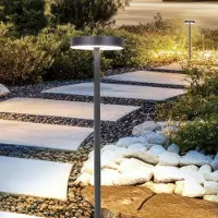 VIOKEF Sokkellamp buiten Tango, zwart, Aluminium, Modern, LED buitenlamp