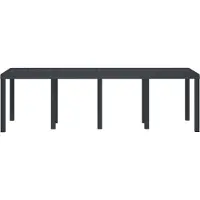 vidaXL Tuintafel, weerbestendig, antraciet, 250 x 100 x 73 cm