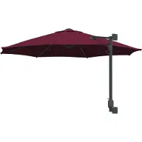 vidaXL Tuinparasol 248 x 248 x 148 cm Polyester en Staal Bordeaux Rood