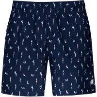 Mey Heren Zwemshorts 'Pin Up Doll' donkerblauw / lichtroze / zwart / wit