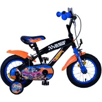 Volare Hot Wheels Kinderfiets - Jongens - 12 inch - Zwart Oranje Blauw - Twee handremmen