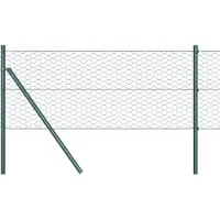 vidaXL Hexagon Hek 0,8 x 10 m PVC Groen