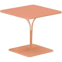 Vente-unique Tuintafel L80 cm van metaal - Perzikkleurig - MIRMANDE van MYLIA