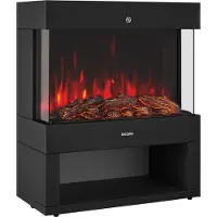 TecTake Elektrische Haard - Sfeerhaard - 900W & 1800W - Vrijstaand - Kachel - met Verwarming - Haarden - met Hout en Gloeieffecten - 3D Vlammen - Timer