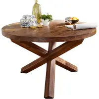 Wohnling Eettafel rond bruin 120 cm diameter