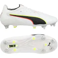 Puma King 20 Ultimate SG Unleashed - Wit/Gloeiend rood/Geel