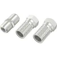 Hama Satellietadapter kit - - 00205203 - 2x F mannelijke schroef - F-F koppeling - Grijs