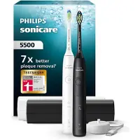 Philips Sonicare 5500 Series Duopack Incl. 2 Reisetuis Hx7119/02 Elektrische Tandenborstel Zwart