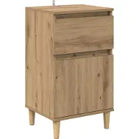 vidaXL Nachtkastje Artisan Eiken 40 x 35 x 70 cm Bewerkt hout