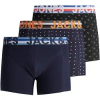 Jack & Jones Boxershorts 'Henrik' blauw / oranje / zwart / wit