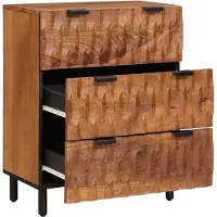 vidaXL Dressoir Acacia Bruine Afwerking 60 x 33 x 75 cm