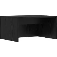 vidaXL Aan de muur bevestigd bureau Zwart Eiken Bewerkt hout