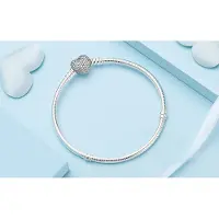 Fler | Armband Zilver | Zilveren armband | geschikt voor alle populaire bedelcollecties | Bedelarmband | Vlinder sluiting met hartje | Elegante dames armband | Maat 21