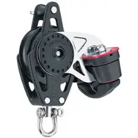 Harken Carbo Block With Cam Cleat And Becket Pulley 40 Mm Zilver