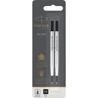 Parker inktnavulling voor rollerballpen | zwarte QUINK inkt | 2 stuks