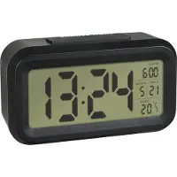 TFA-Dostmann 60.2018.01 Wekker Kwarts Zwart Alarmtijden 1