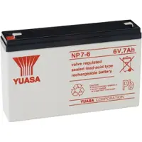 Yuasa NP7-6 Loodaccu 6 V 7 Ah Loodvlies (AGM) (b x h x d) 151 x 97 x 34 mm Kabelschoen 4.8 mm Onderhoudsvrij