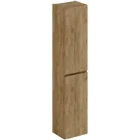 Thebalux Hoge kast 165x35x29 2x dichte deur 1x greeplijst Hout in kleur meubel links draaiend t.b.v. Type 1/3/5/9 7TY35027RY