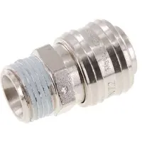 Tameson Vernikkeld Messing DN 7.2 (Euro) Luchtkoppeling Snelkoppeling G 1/2 inch Buitendraad FKM